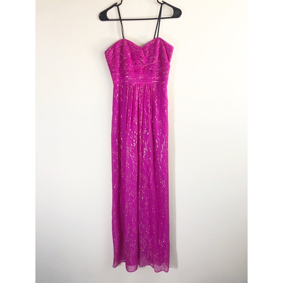 Laundry By Shelli Segal Pink Strapless Gown - Picture 3 of 8